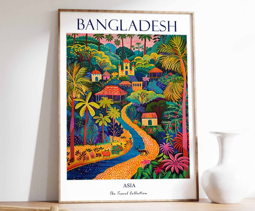 18_Bangladesh Print, Bangladesh Travel Poster, Middle East Travel Print, Islamic
