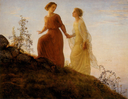 janmot_louis_le_poeme_de_l_ame_14_sur_la_montagne Poster Canvas Movie Film Print