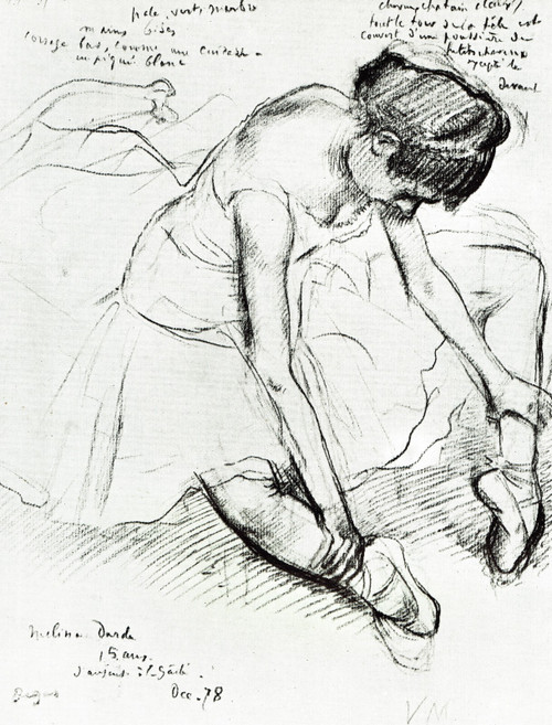 Degas - Melina Darde Seated 1878 Art Gallery Poster Canvas Print Wall Decoration