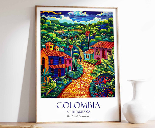 12_Colombia Print, Colombia Travel Poster, South America Travel Art, Tropical De