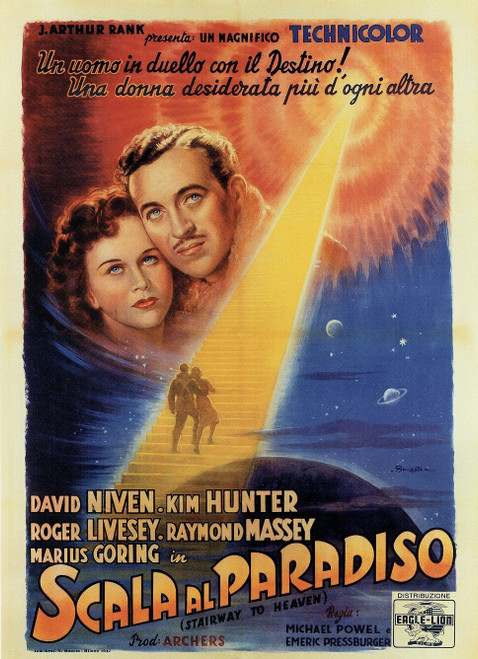 A Matter Of Life And Death- Italian 1946 small Poster Canvas Movie Film Print A0