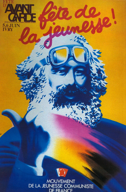 1976 Fropus Fête de la jeunesse, Jeunesse communiste de France, Post Poster Ca