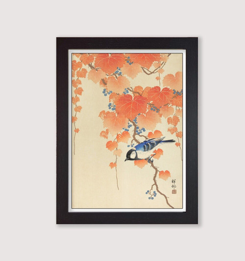 Set of 3 Vintage Japanese Bird Art Prints Wall Art Framed Available Home DecorC