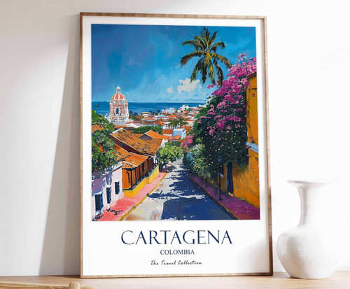 4_Cartagena Print, Cartagena Travel Poster, Colombian Travel Print, Tropical Dec