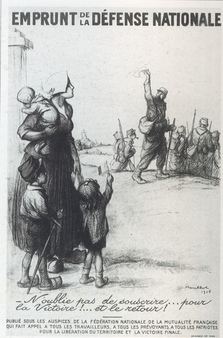 1915 Poulbot Emprunt de la Défense nationale, N'oublie pas de souscrire, Post