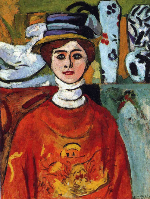 Henri Matisse - The girl with green eyes 1908 Poster Canvas Movie Film Print A0
