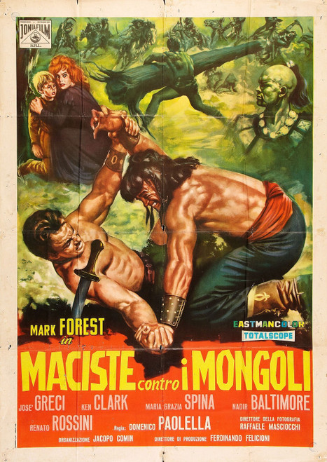 Hercules Against Mongols 02 Poster Canvas Movie Film Print A0 A1 A2 A3 A4 A5 A6