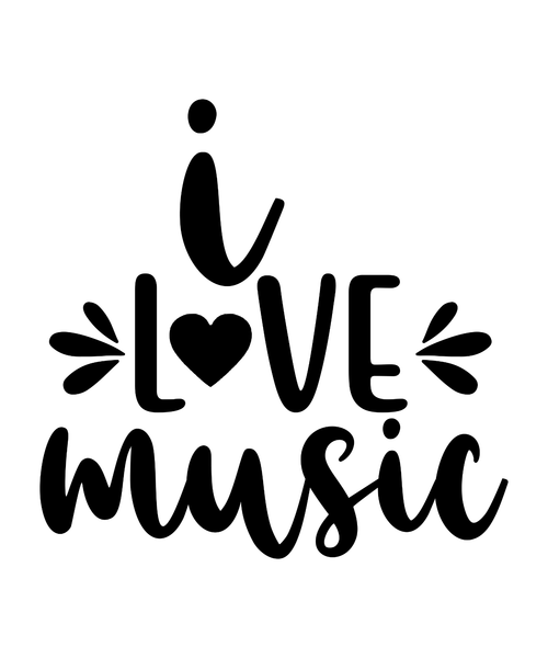 I Love Music-01 Poster Canvas Movie Film Print A0 A1 A2 A3 A4 A5 A6 Art Wall Dec