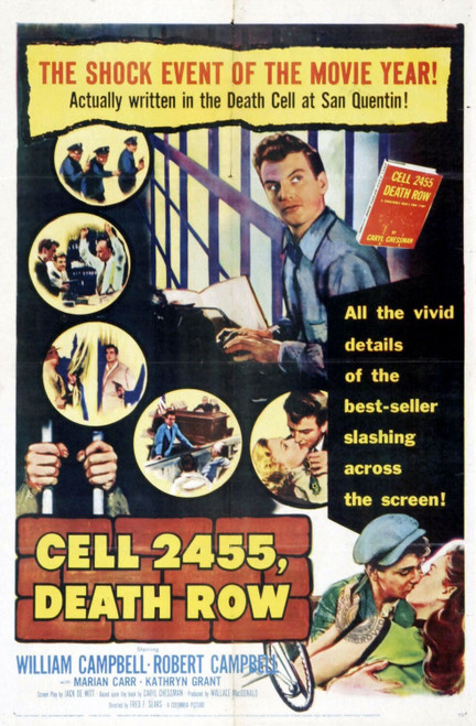 Cell 2455 Death Row (1955)_0 Movie Film Poster Canvas iconic design