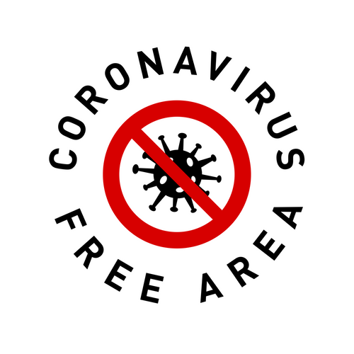 30_Free Area. Warning Sign. Coronavirus Poster Canvas Movie Film Print A0 A1 A2