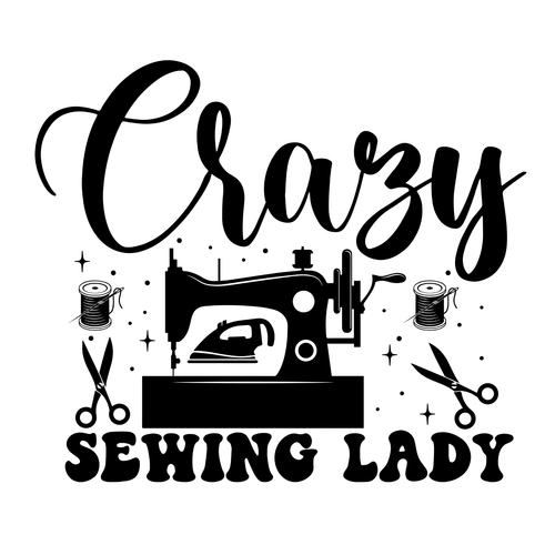 crazy sewing lady-01 Poster Canvas Movie Film Print A0 A1 A2 A3 A4 A5 A6 Art Wal