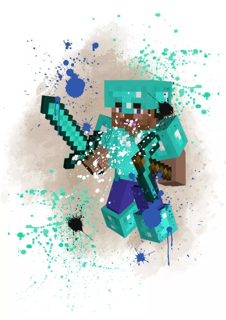 Minecraft Legends Set Of 4 Prints Xbox PS5 Pictures Wall Art Poster B Poster Can