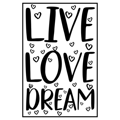 Live Love Dream-01 Sarcastic Poster Canvas Print A0 A1 A2 A3 A4 A5 A6 Art Wall D