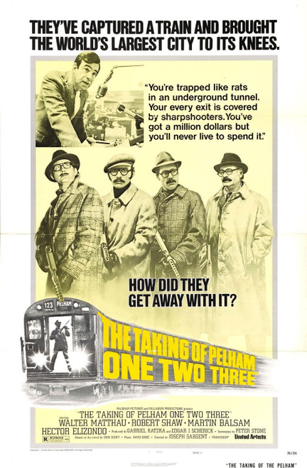 The Taking of Pelham One Two Three (1974)_3 Poster Canvas Movie Film Print A0 A1