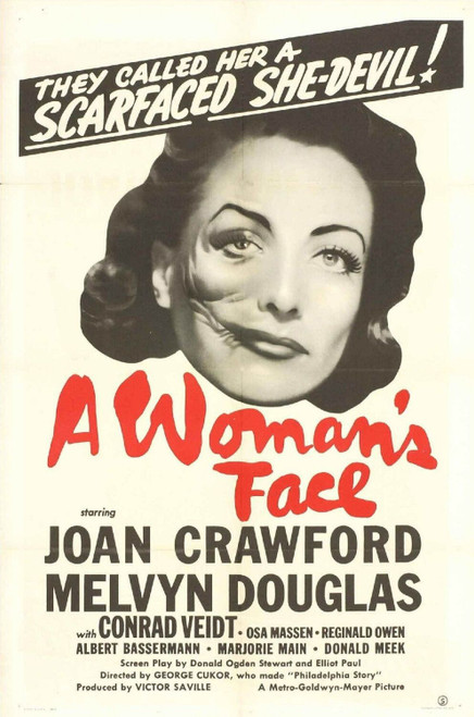 A Woman_s Face (1941)_2 Movie Film Poster Canvas iconic design