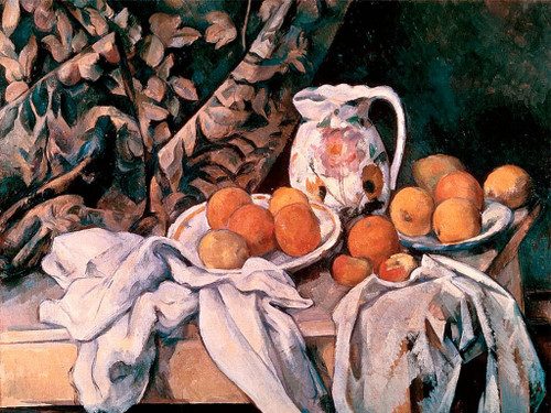 Nature_Morta_Con_Tenda_by_Cezanne Poster Canvas Movie Film Print A0 A1 A2 A3 A4