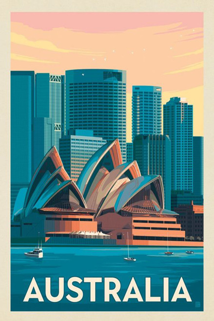 Sydney Australia Retro Classic Travel Poster (59) Poster Canvas Travel Holiday T