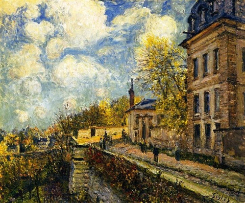 Alfred-Sisley-the-factory-at-sevres-1879 Poster Canvas Movie Film Print A0 A1 A2