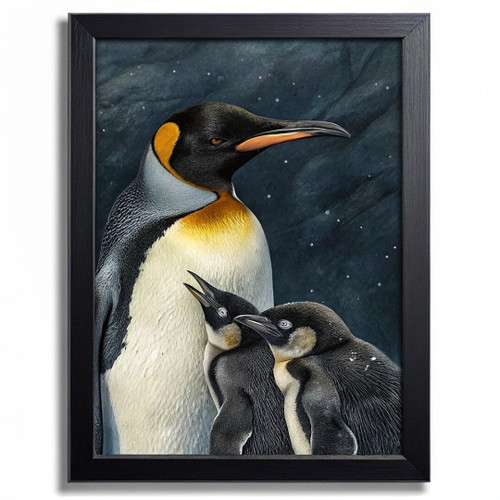 African Penguin Family Wall Art Print Animal Artwork Penguins Print Picture Gift