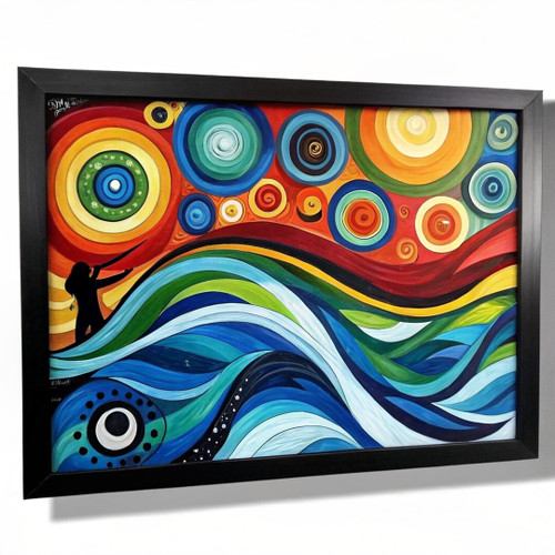 Vibrant Abstract Picture Nature-Inspired Art Print Bold Colours Wall Art Print (