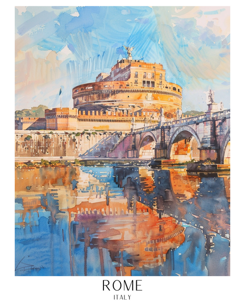 rome italy(1) Poster Canvas Travel Holiday Trip Print Turism A0 A1 A2 A3 A4 A5 A