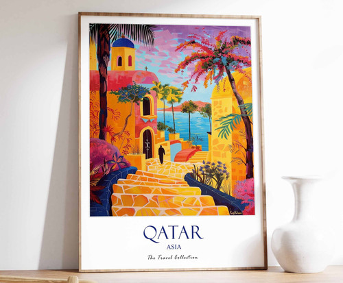 7_Qatar Print, Qatar Travel Poster, Middle East Travel Print, Islamic Decor, Gif