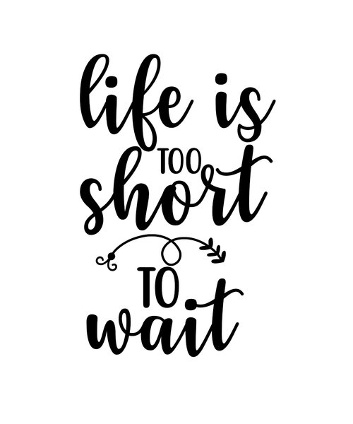 life is too short to wait-01 Poster Canvas Movie Film Print A0 A1 A2 A3 A4 A5 A6