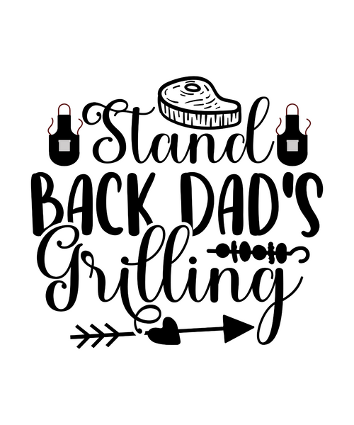 Stand Back Dad's Grilling-01 Poster Personalized Canvas Movie Film Print A0 A1 A