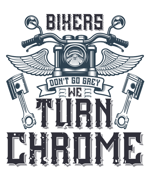 Bikers Don t Go Grey We Turn Chrome-01 Poster Canvas Movie Film Print A0 A1 A2 A