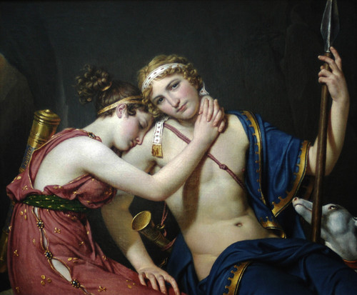 David_Jacques_Louis_The_Farewell_of_Telemachus_and_Eucharis Poster Canvas Print