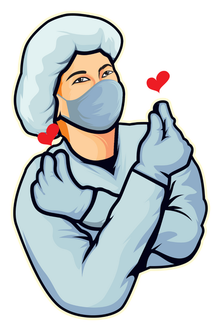 101. Nurse Love Sticker (2) Fun Gift Poster Canvas Print A0 A1 A2 A3 A4 A5 A6 Ar