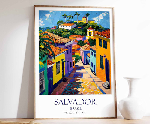 11_Salvador Print, Salvador Travel Poster, Brazil Travel Print, Tropical Decor,