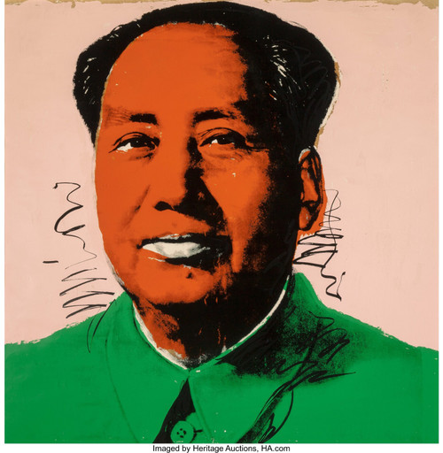 Andy Warhol (1928-1987). Mao (with Orange Face), 1972. Poster Canvas Print Art P