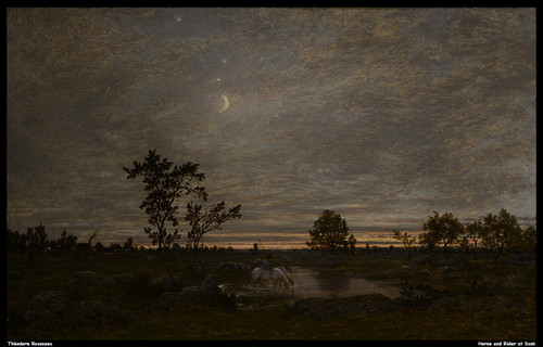 thodore-rousseau---horse-and-rider-at-dusk--jpb_16898560432_o(1) Poster Canvas M