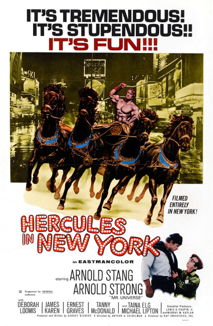 Hercules In New York 01 Poster Canvas Movie Film Print A0 A1 A2 A3 A4 A5 A6 Art