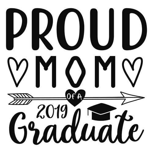 PROUD MOM OF A 2019 GRADUATE-01 Poster Canvas Movie Film Print A0 A1 A2 A3 A4 A5