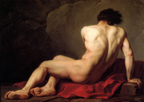 David_Jacques_Louis_Male_Nude_known_as_Patroclus Poster Canvas Print Art Paintin
