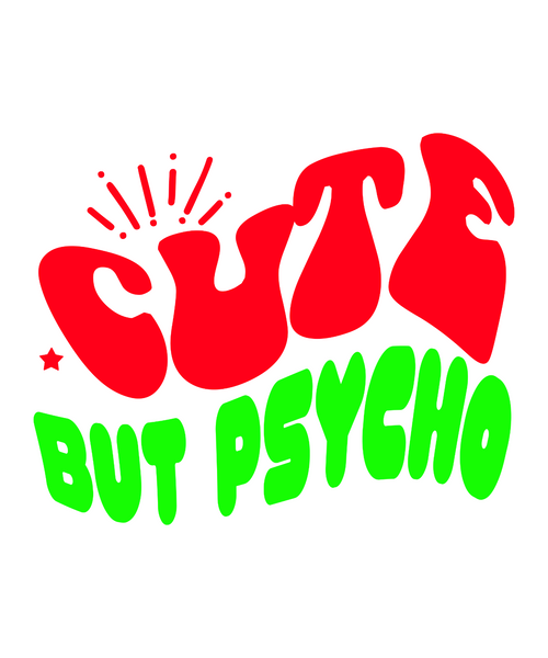 Cute But Psycho Retro SVG-01 Poster Canvas Movie Film Print A0 A1 A2 A3 A4 A5 A6