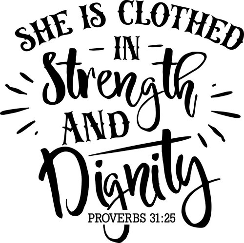 She is clothed is strength Poster Canvas Movie Film Print A0 A1 A2 A3 A4 A5 A6 A