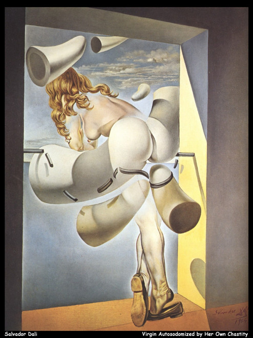 salvador-dali--virgin-autosodomized-by-her-own-chastity_11019511535_o(1) Poster