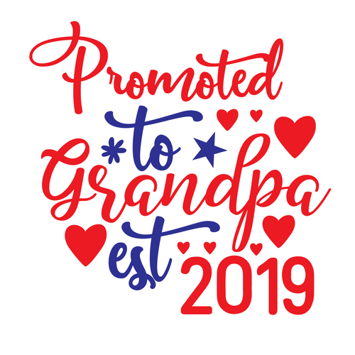 Promoted to Grandpa est. 2019-01 Poster Canvas Movie Film Print A0 A1 A2 A3 A4 A