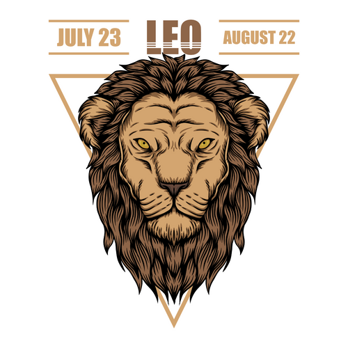 Leo zodiac illustration Poster Canvas Movie Film Print A0 A1 A2 A3 A4 A5 A6 Art