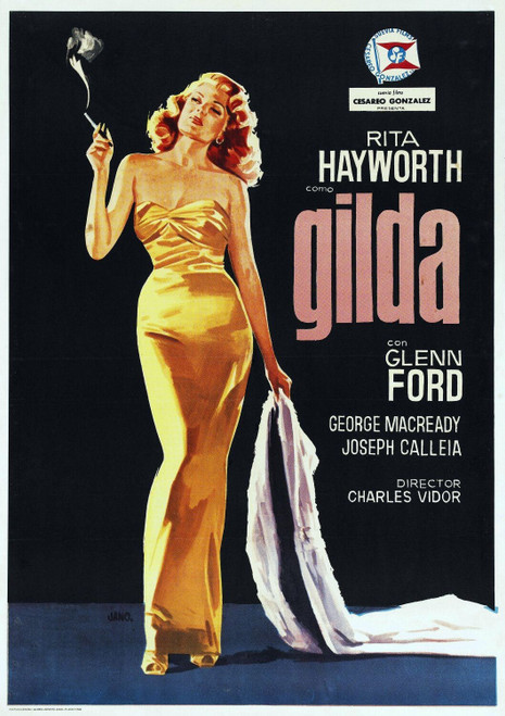 Gilda (1946)_4 Movie Film Poster Canvas iconic design