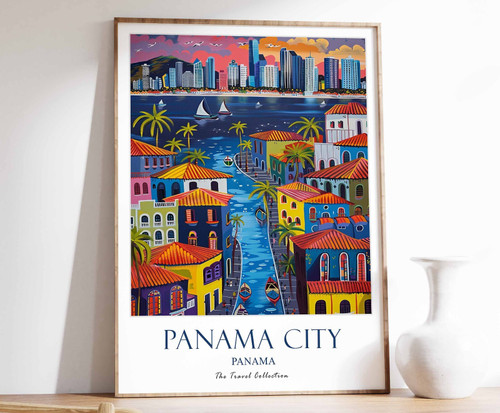 6_Panama City Print, Panama City Travel Poster, Panama Travel Poster, Tropical D