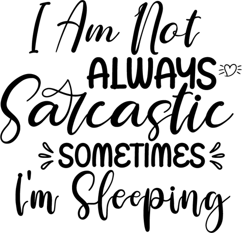 I Am Not Always Sarcastic Sometimes I'm Sleeping Poster Canvas Movie Film Print