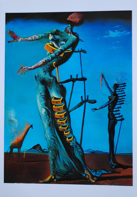 Salvador Dali - The Burning Giraffe version 2 (1) Poster Canvas Movie Film Print