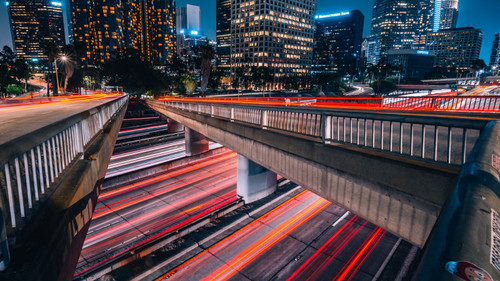 long-exposure-city-road-4k-iz-3840x2160 Art Gallery Poster Canvas Print Wall Dec