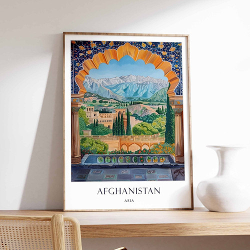 17_Afghanistan Poster, Islamic Decor, Islamic Art, Middle Eastern Art, Afghanist