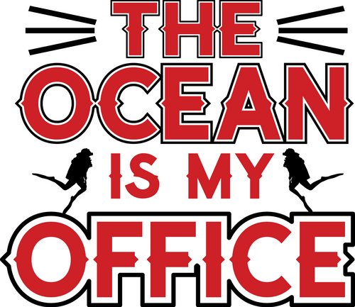 The ocean is my office (2) Poster Canvas Movie Film Print A0 A1 A2 A3 A4 A5 A6 A