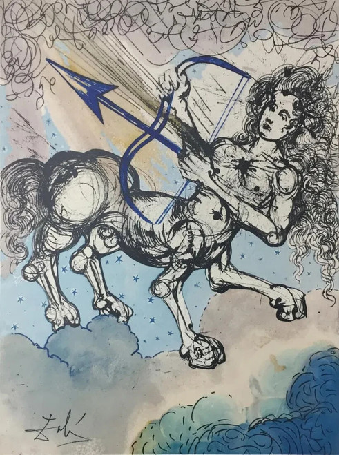 Salvador Dali - Sagittarius - Signs of Zodiac 1967 Poster Canvas Print Art Wall